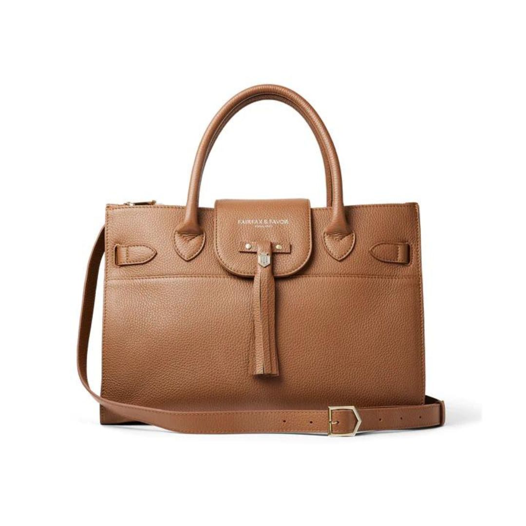 Fairfax & Favor Windsor Work Leather Handbag in Tan