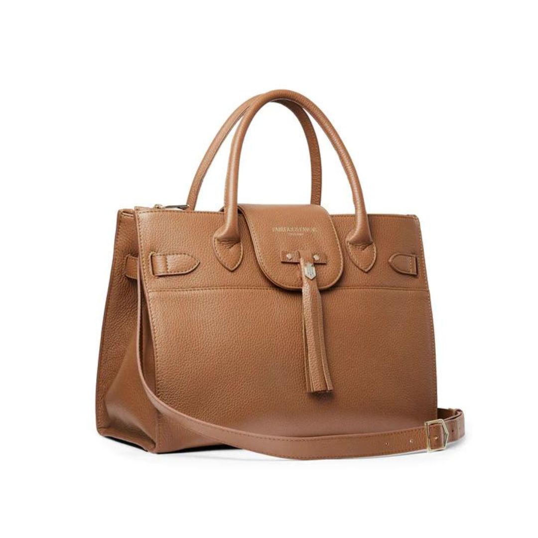 Fairfax & Favor Windsor Work Leather Handbag in Tan
