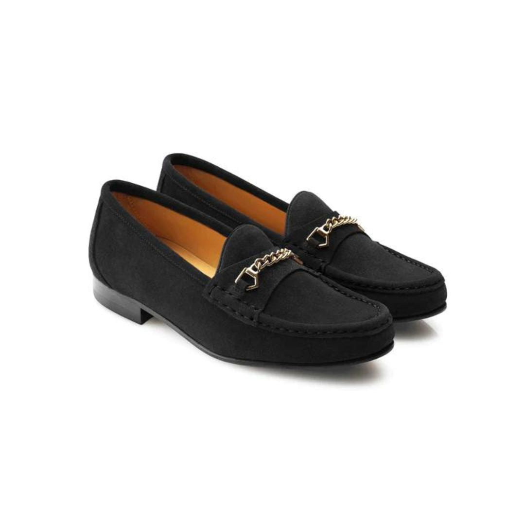 Fairfax & Favor Women's Apsley Suede Loafer in Black