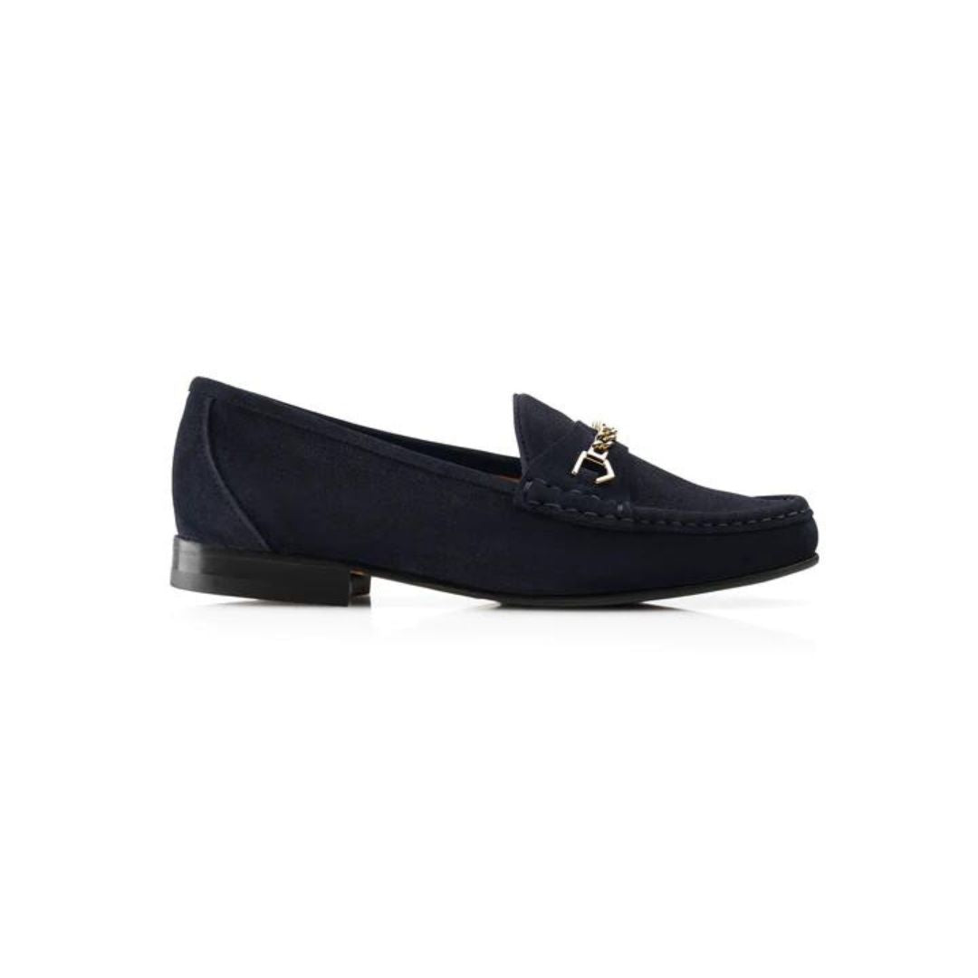Fairfax & Favor Women's Apsley Suede Loafer in Navy
