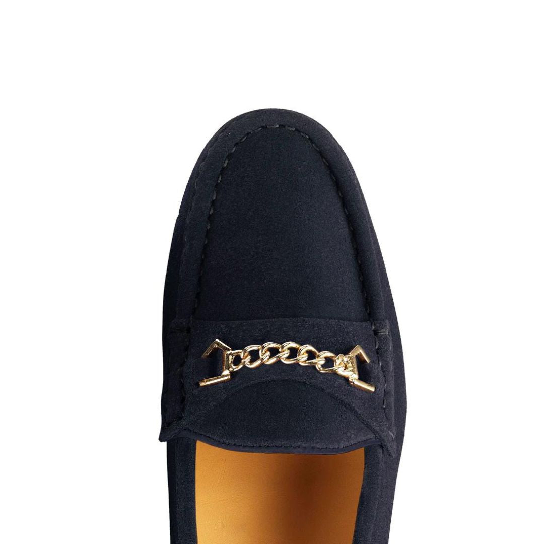 Fairfax & Favor Women's Apsley Suede Loafer in Navy