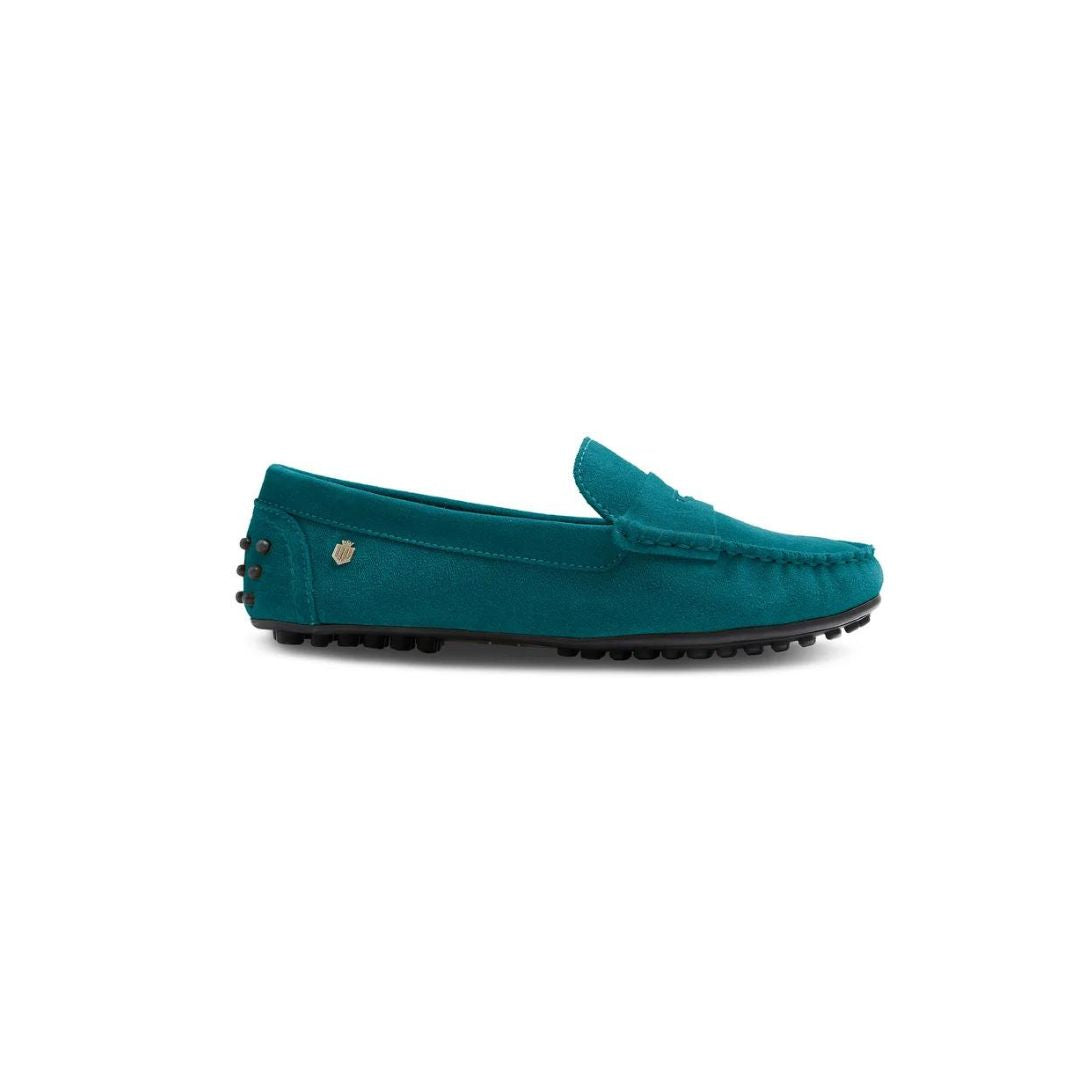 Fairfax & Favor Women's Hemsby Suede Loafer in Ocean Blue