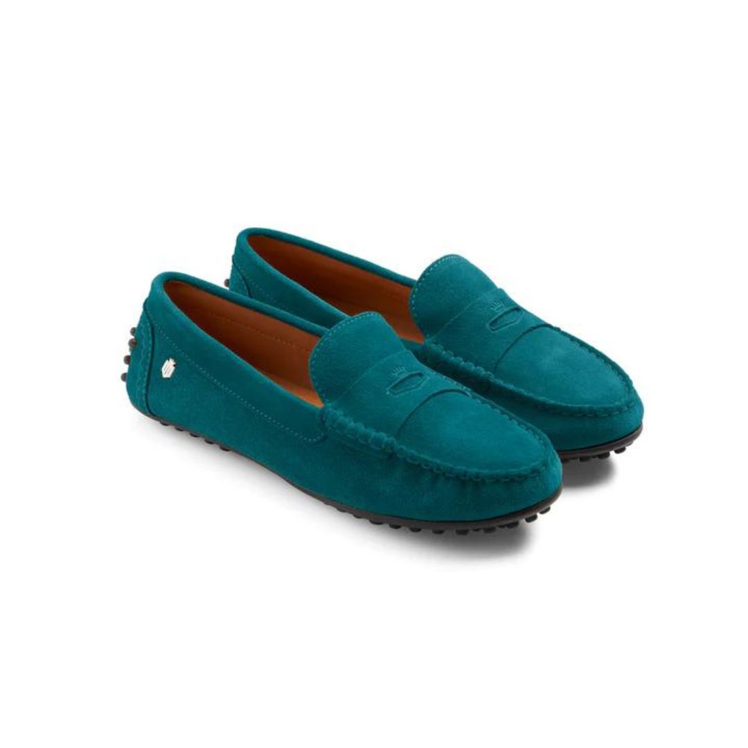 Fairfax & Favor Women's Hemsby Suede Loafer in Ocean Blue