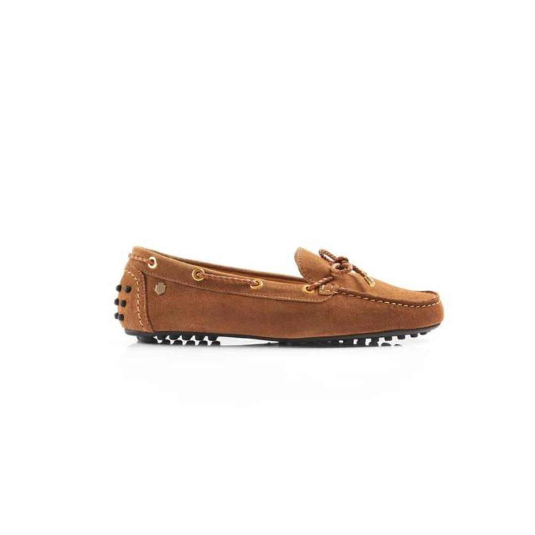 Fairfax & Favor Women's Henley Suede Driving Shoe in Tan