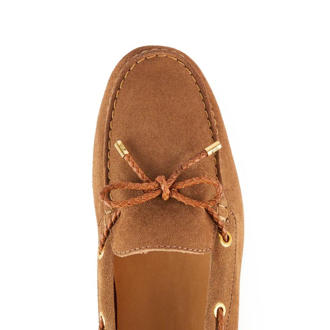 Fairfax & Favor Women's Henley Suede Driving Shoe in Tan
