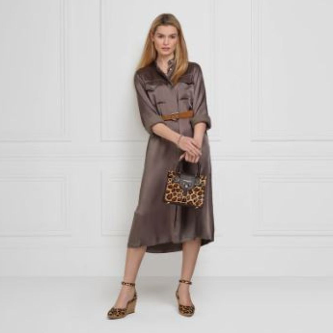 Fairfax & Favor Women's Monaco Wedge in Jaguar Haircalf