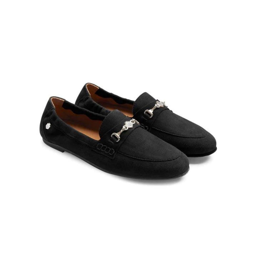 Fairfax & Favor Women's Newmarket Suede Loafer in Black