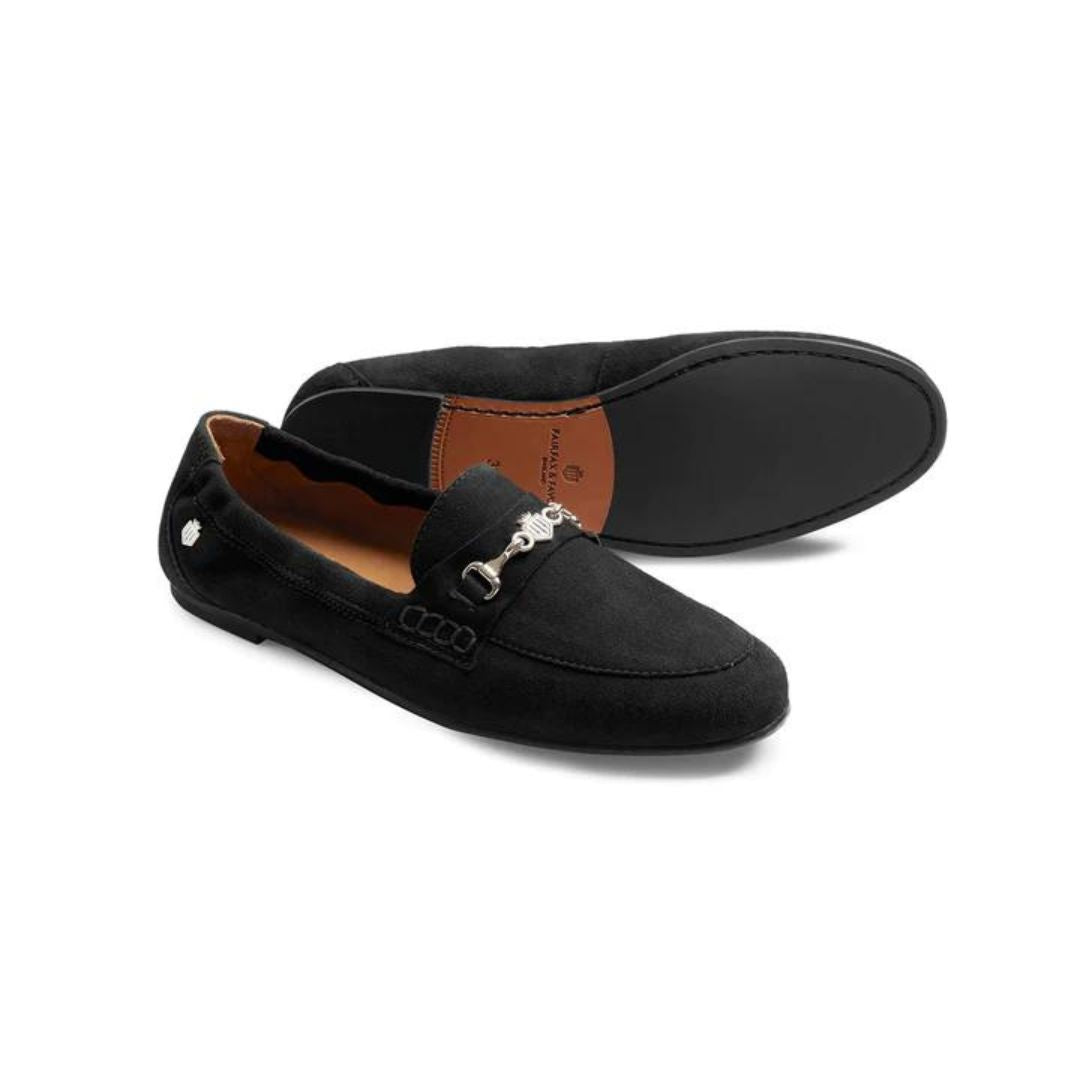 Fairfax & Favor Women's Newmarket Suede Loafer in Black