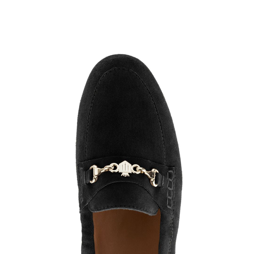 Fairfax & Favor Women's Newmarket Suede Loafer in Black