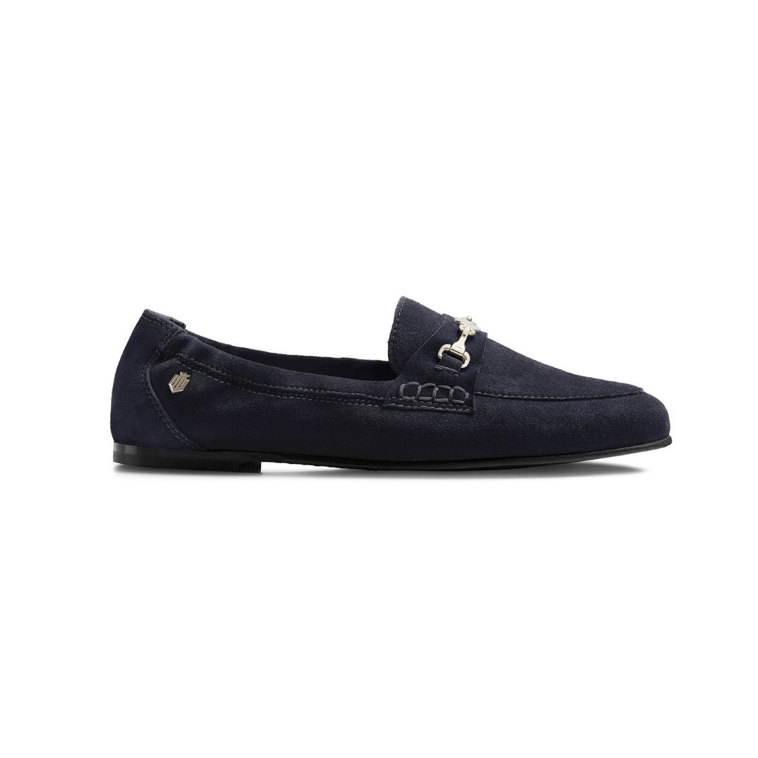 Fairfax & Favor Women's Newmarket Suede Loafer in Navy