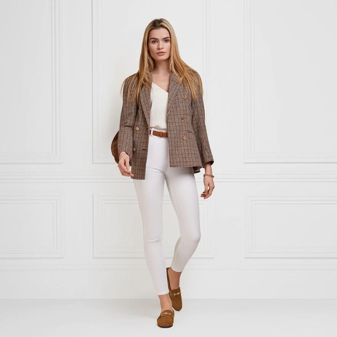 Fairfax & Favor Women's Newmarket Suede Loafer in Tan