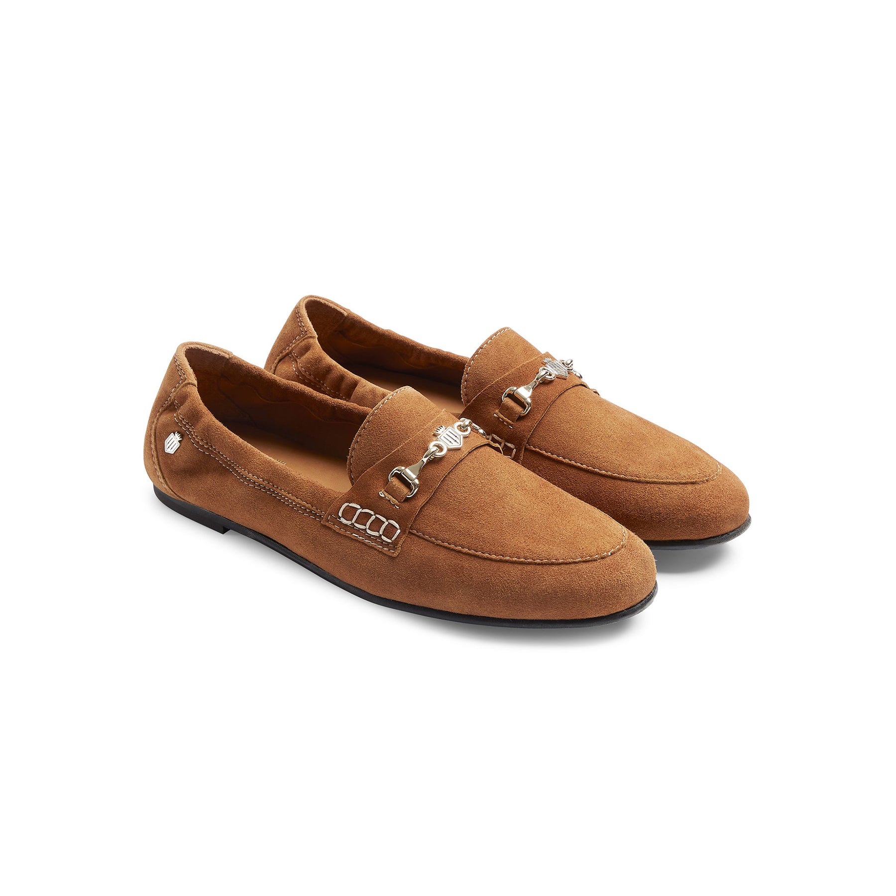 Fairfax & Favor Women's Newmarket Suede Loafer in Tan