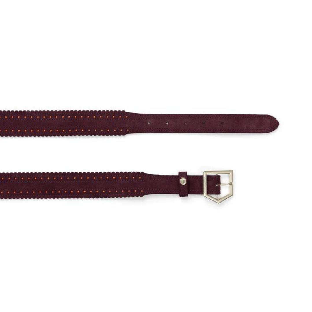 Fairfax & Favor Women's Regina Suede Belt in Plum