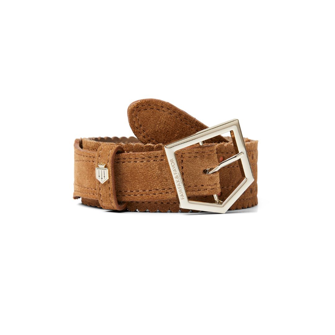 Fairfax & Favor Women's Regina Suede Belt in Tan