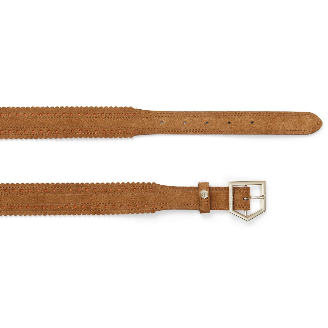 Fairfax & Favor Women's Regina Suede Belt in Tan