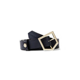Fairfax & Favor Women's Sennowe Leather Belt in Navy