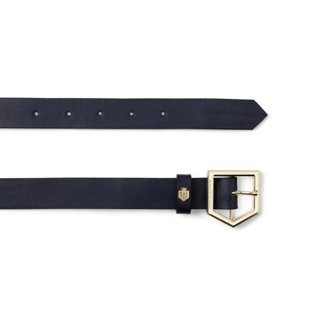 Fairfax & Favor Women's Sennowe Leather Belt in Navy