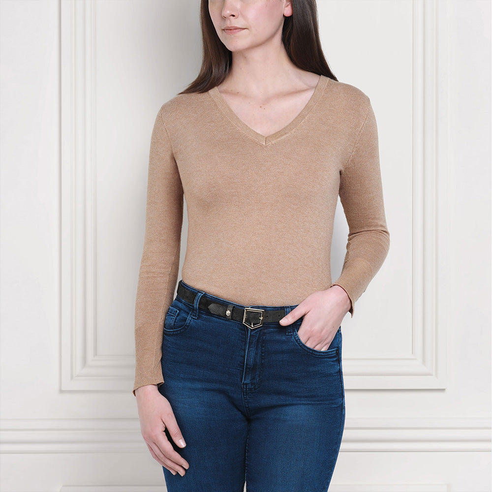 Fairfax & Favor Women's Sennowe Suede Belt in Black