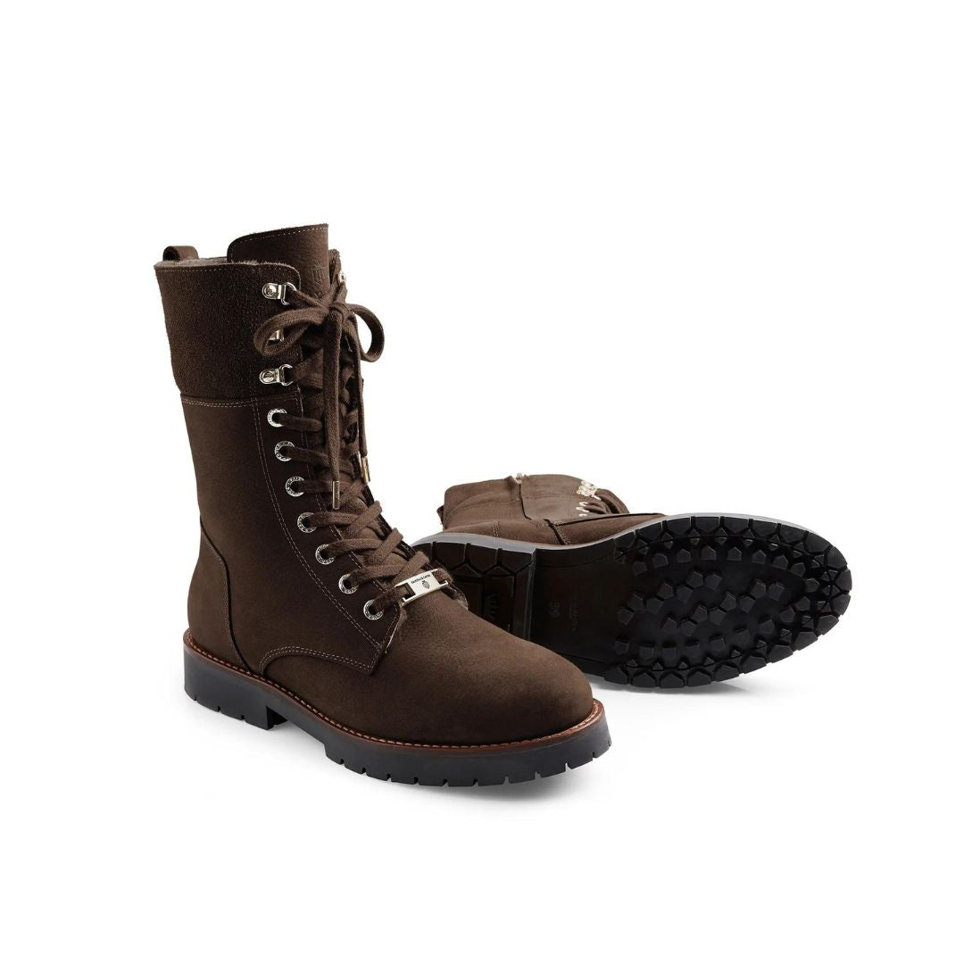 Fairfax & Favor Shearling Lined Anglesey Boots in Chocolate