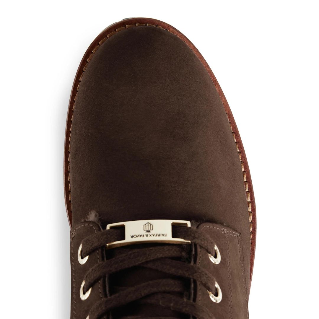 Fairfax & Favor Shearling Lined Anglesey Boots in Chocolate