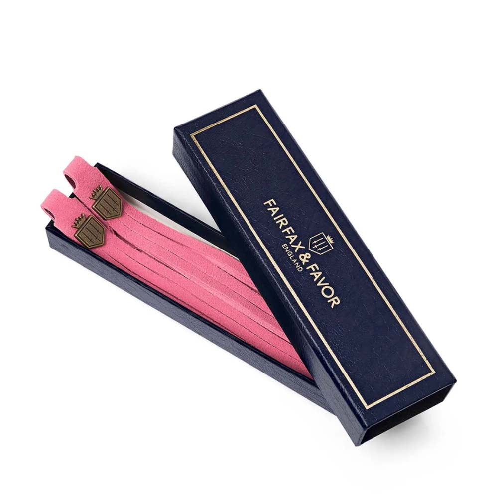Fairfax Favor Suede Boot Tassels in Bubblegum Pink