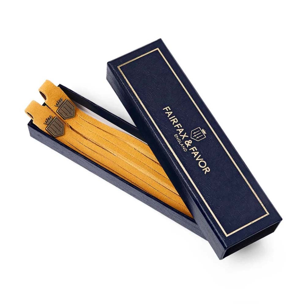 Fairfax & Favor Suede Boot Tassels in Mango