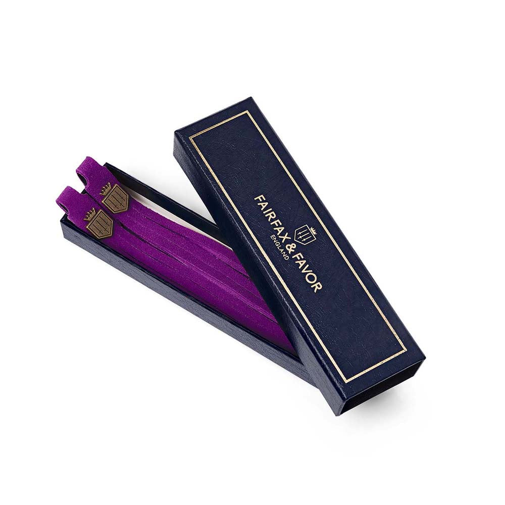 Fairfax Favor Suede Boot Tassels in Violet