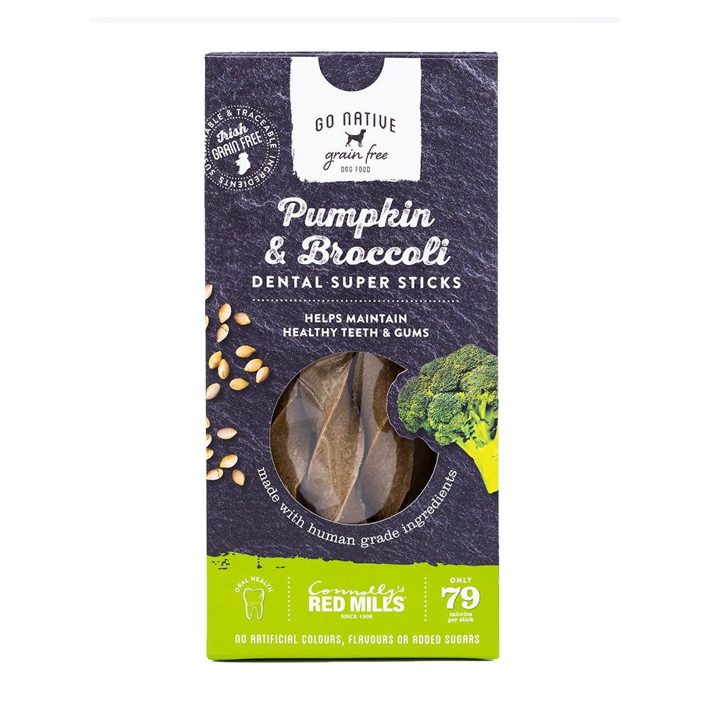 Go Native - Dog Dental Super Sticks with Pumpkin & Broccoli