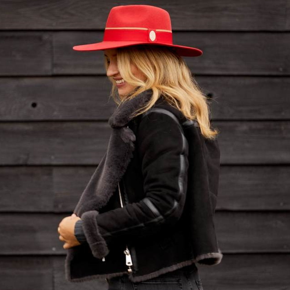 Hicks & Brown Oxley Fedora in Berry