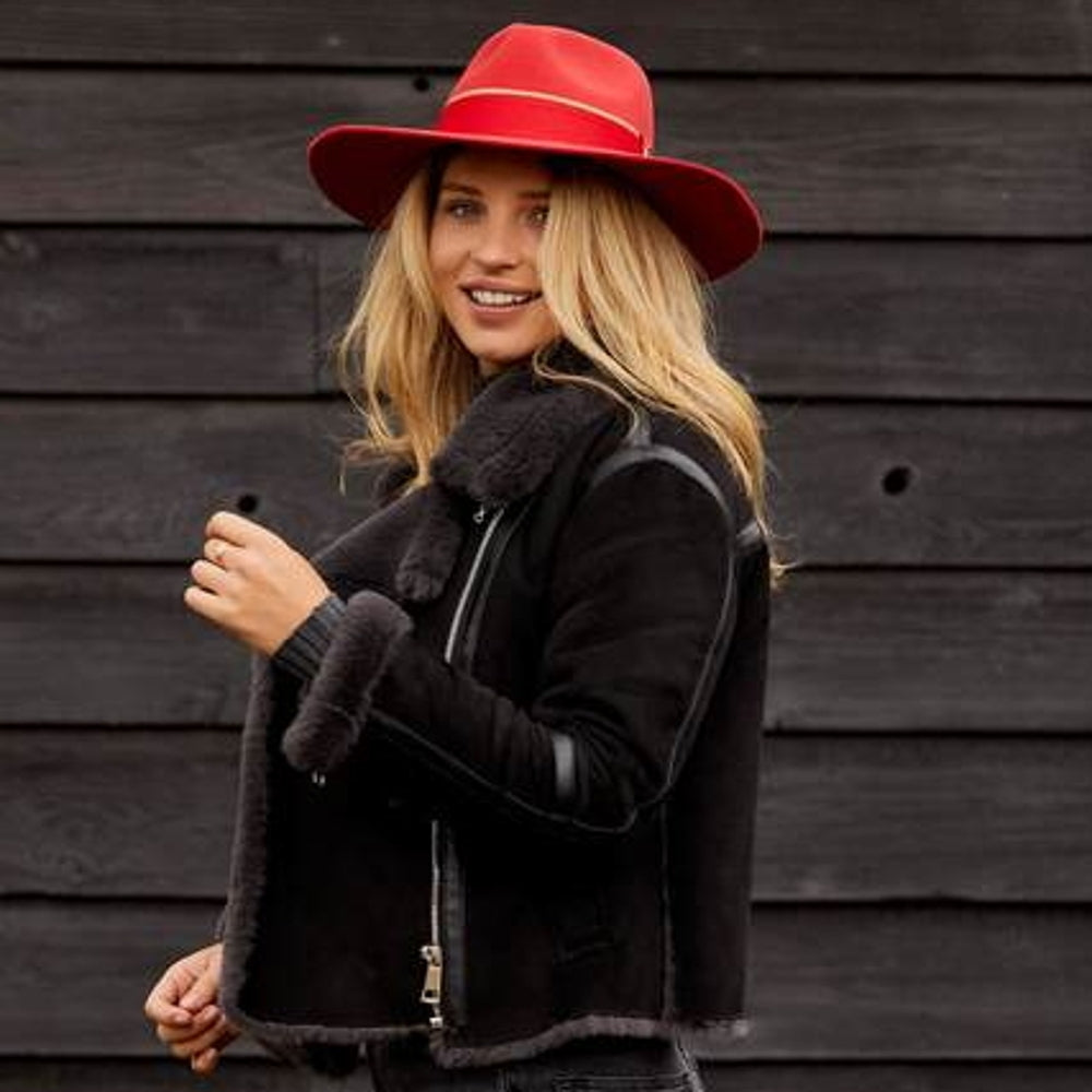 Hicks & Brown Oxley Fedora in Berry