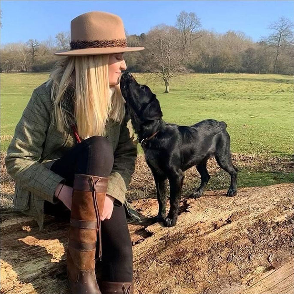 Hicks & Brown Suffolk Fedora in Camel with Pheasant Feather Wrap