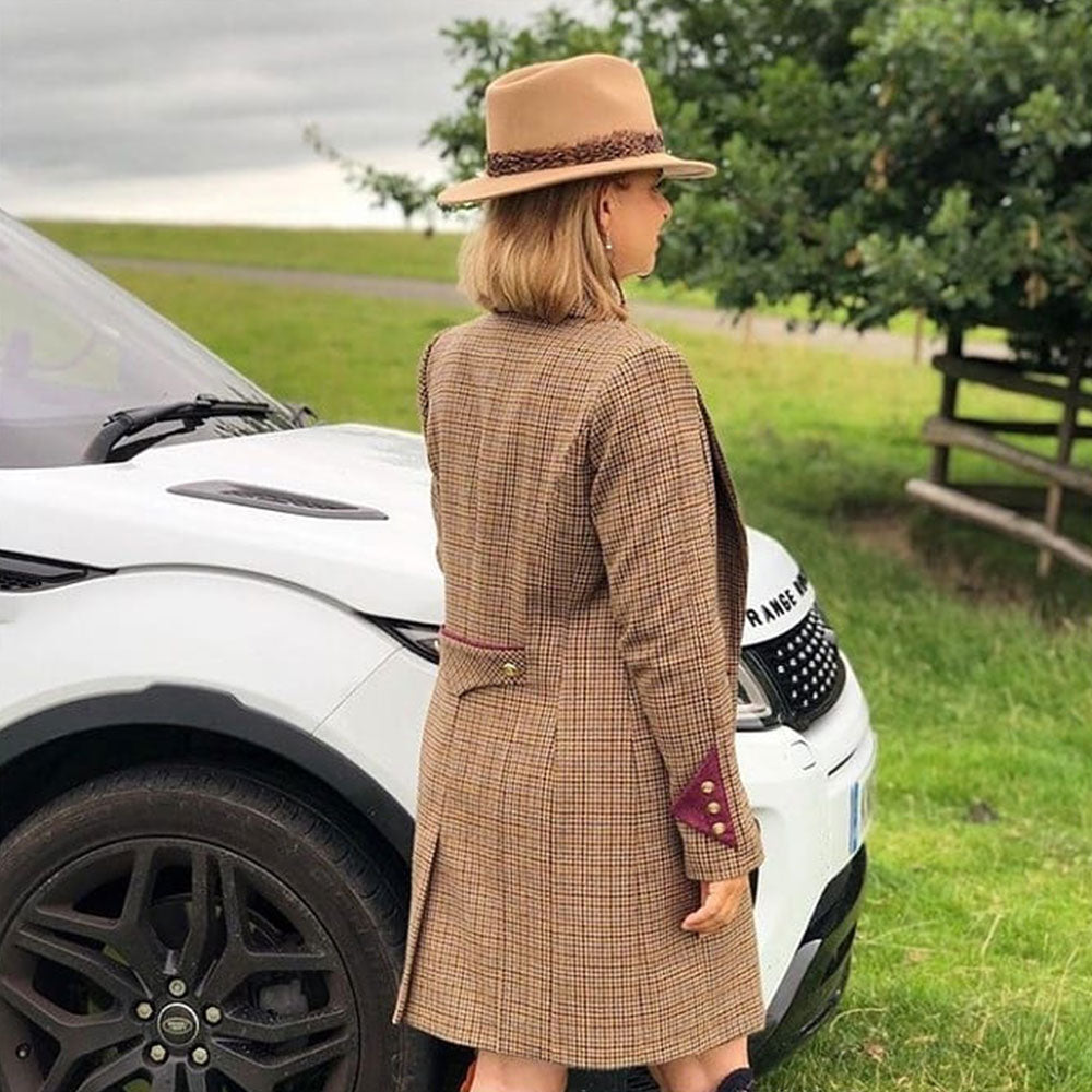 Hicks & Brown Suffolk Fedora in Camel with Pheasant Feather Wrap