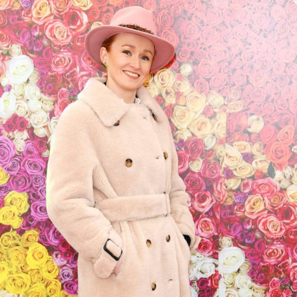 Hicks & Brown Suffolk Fedora in Dusky Pink with Pheasant Feather Wrap