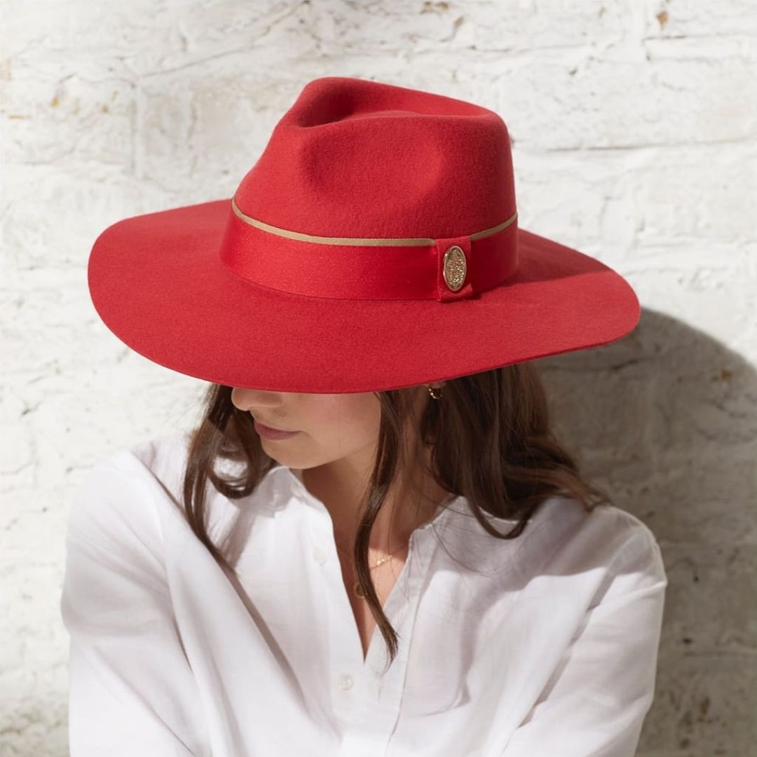 Hicks & Brown Oxley Fedora in Berry