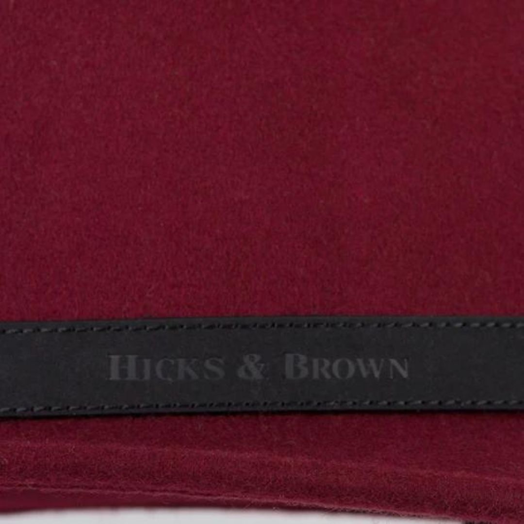 Hicks & Brown Suffolk Fedora in Maroon with Gamebird Feather