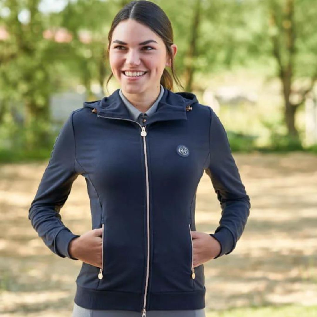 Covalliero Women's Hoodie In Dark Navy