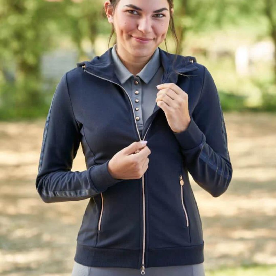 Covalliero Women's Hoodie In Dark Navy
