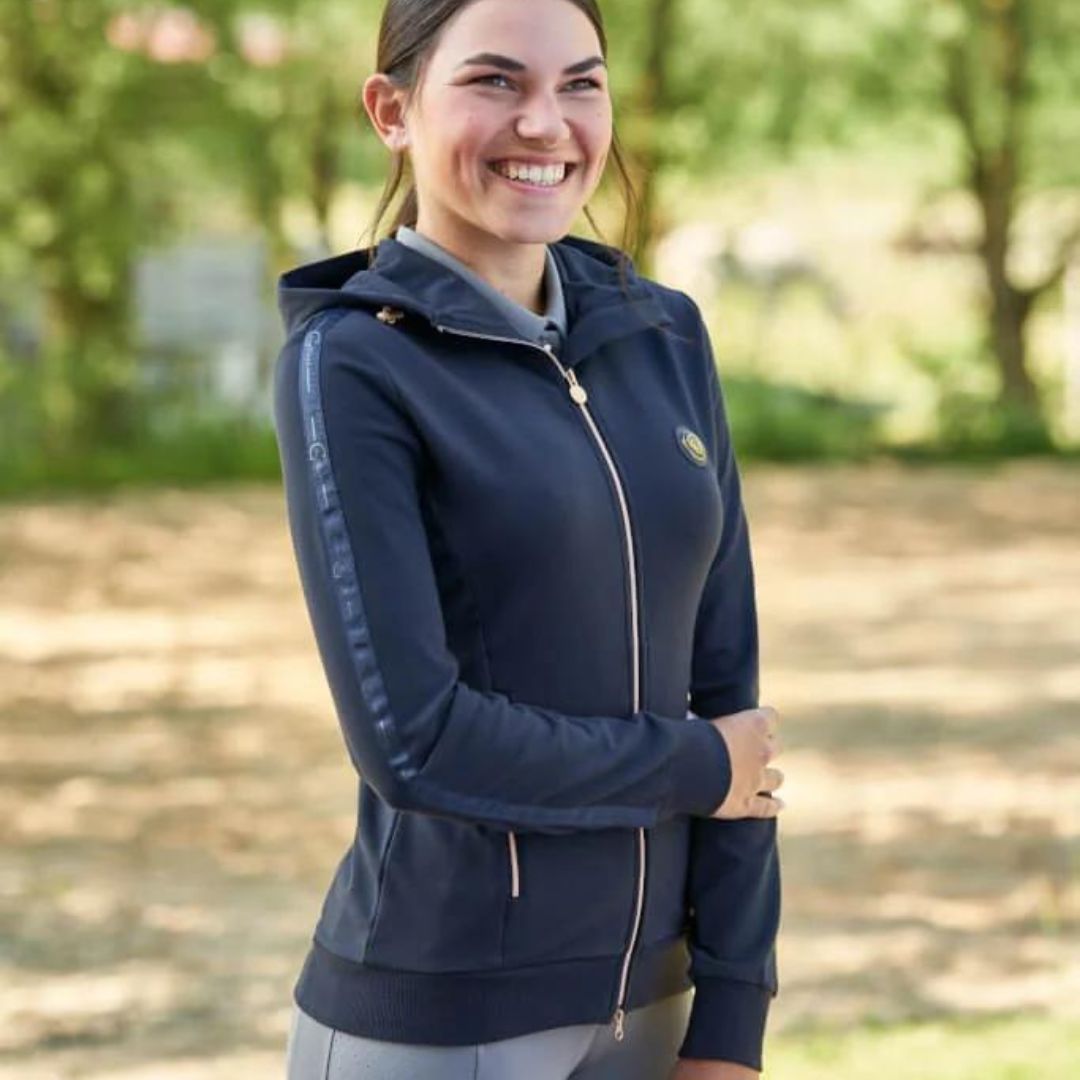 Covalliero Women's Hoodie In Dark Navy