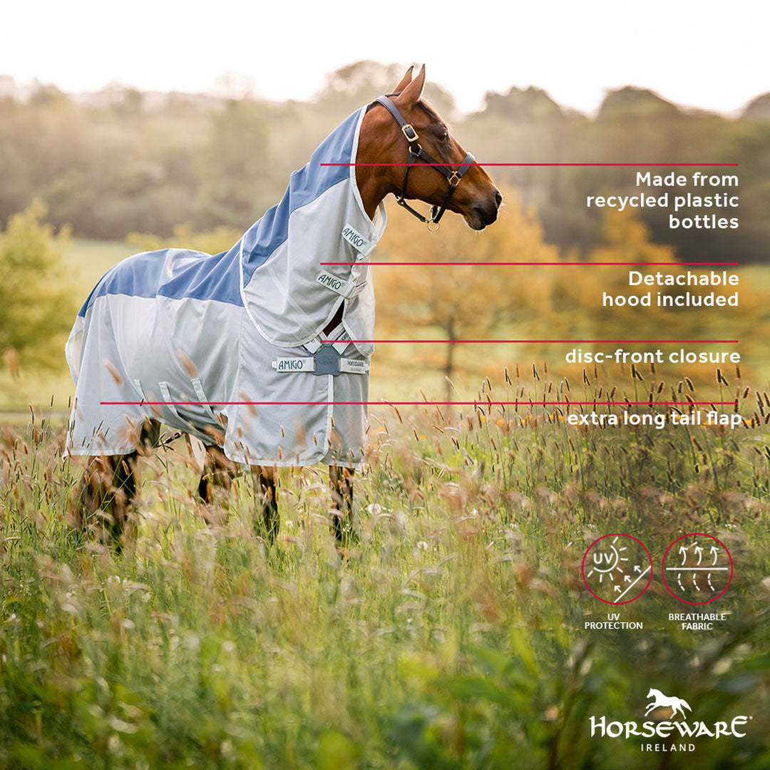 Horseware Amigo AmECO Combi Lite Rug in Teal & Grey (0g)