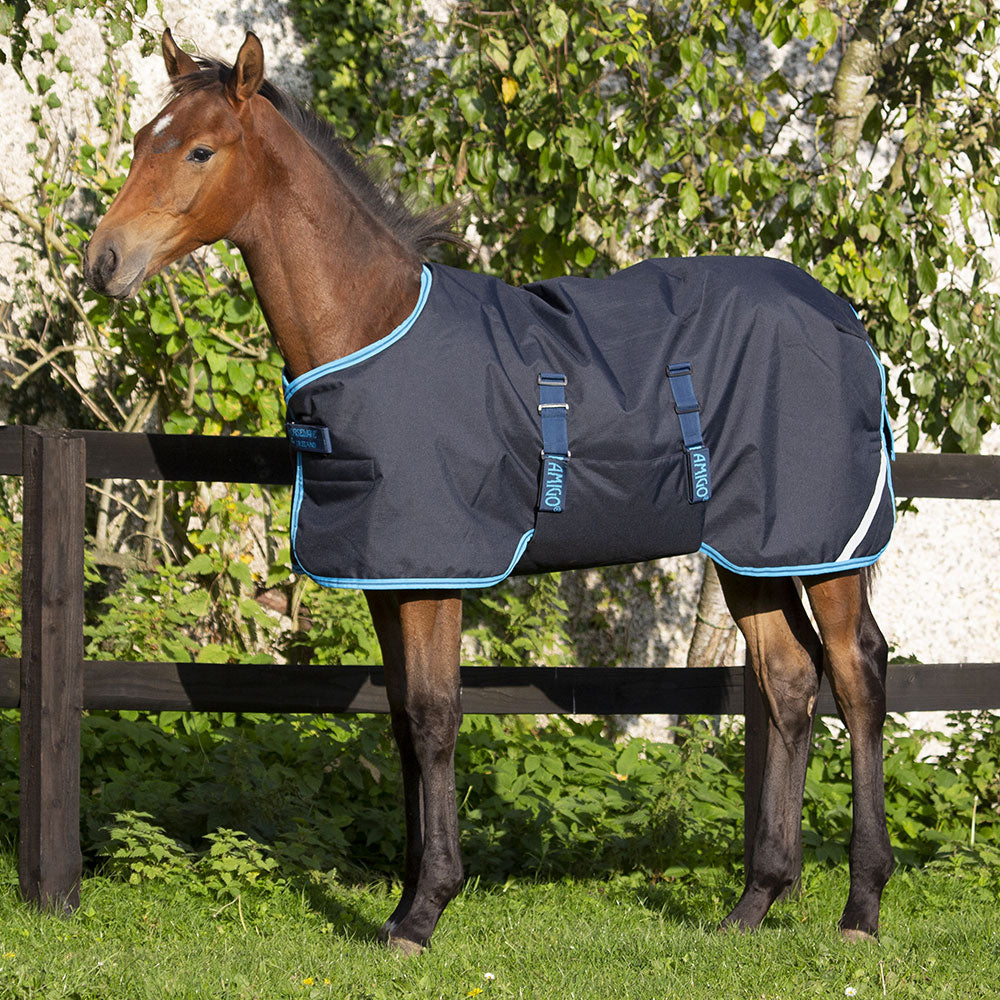 Horseware Amigo Ripstop Foal Medium Turnout Rug in Navy & Blue (200g)