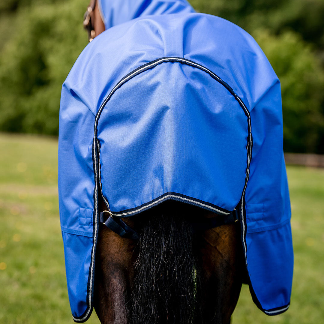 Horseware Amigo Hero Ripstop Pony Light Turnout Rug in Blue, Navy & Grey (0g)