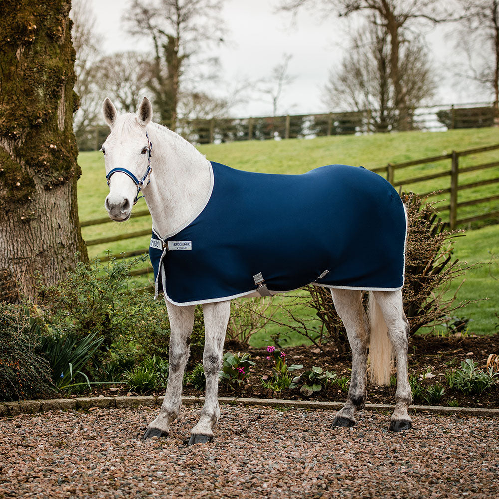 Horseware Amigo Jersey Cooler in Navy & Silver