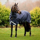 Horseware Rambo Duo Force Turnout Rug in Navy/Navy & White (100g outer + 100g liner + 300g liner)