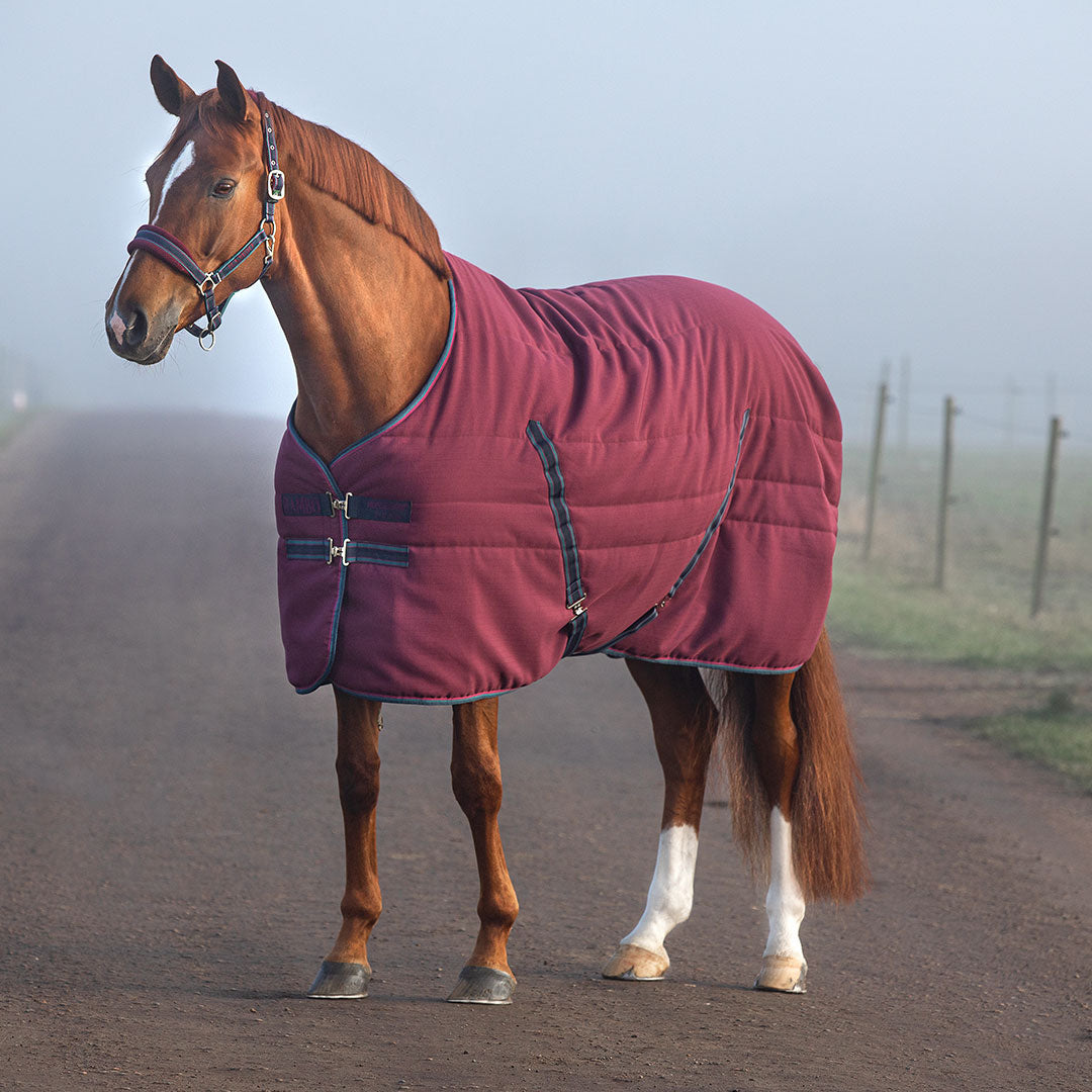 Horseware Rambo Stable Lite Rug in Burgundy (100g)