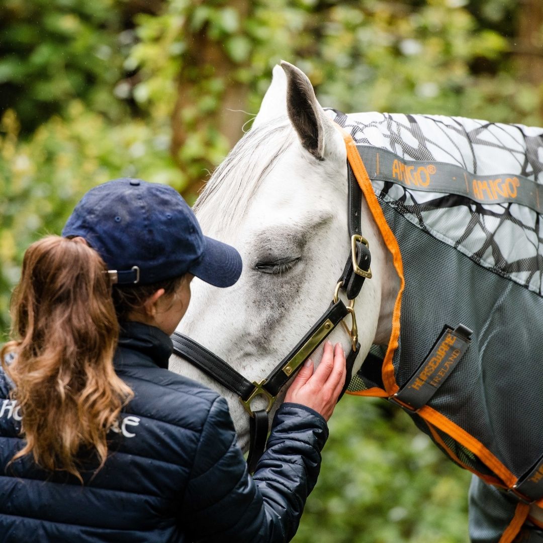 Horseware Amigo 3-in-1 CamoFly Fly Sheet in Grey & Orange (Fly Rug + Turnout Rug)