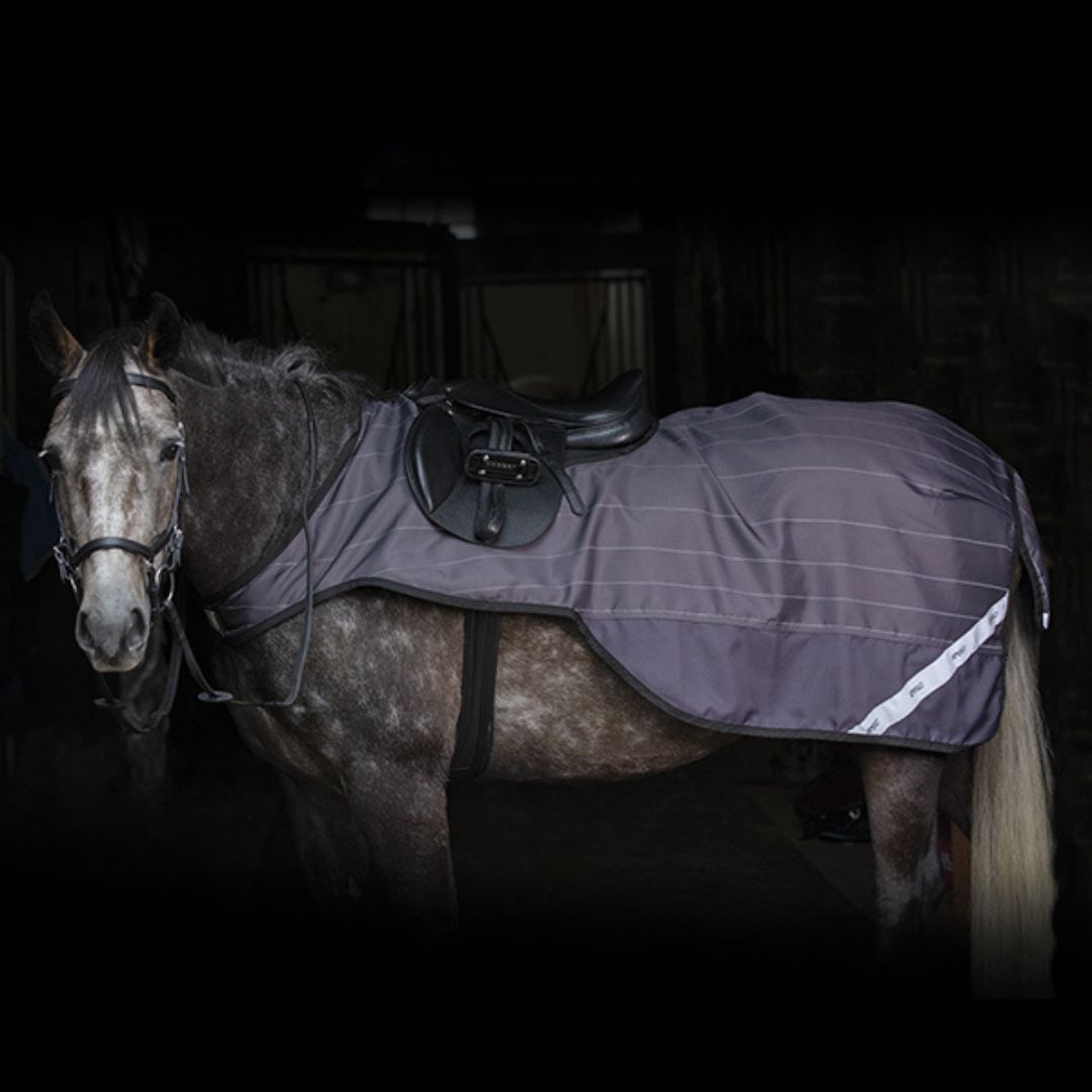 Horseware Amigo Reflectech Competition Sheet in Grey & Black