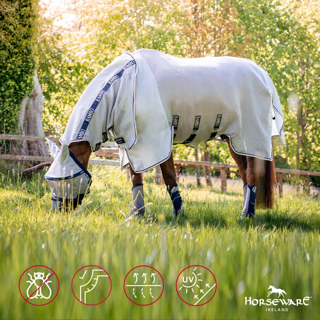 Horseware Rambo Lite Protector Rug in Silver & Navy (0g)