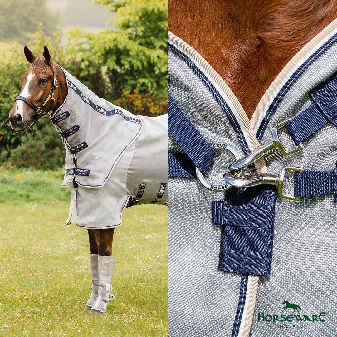 Horseware Rambo Lite Protector Rug in Silver & Navy (0g)