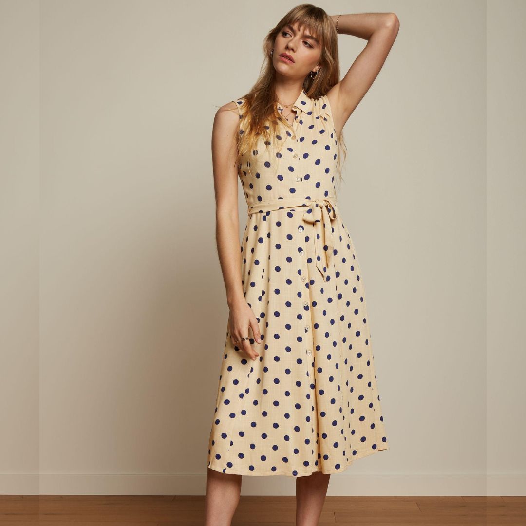 King Louie Women's Nova Dress Melos in Marzipan
