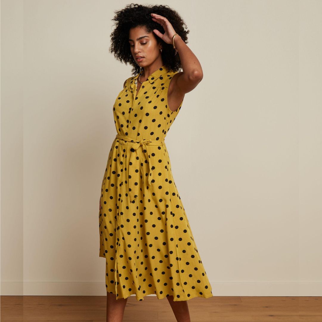 King Louie Women's Nova Dress Melos in Sulphur Yellow